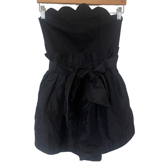 Free People Black Scalloped Dressy Filmore Romper - Picture 3 of 8